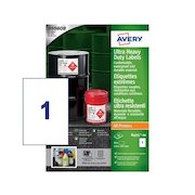 Avery Ultra Resistant Labels 210 x 297 mm Permanent 1 Label Per Sheet 20 Labels Per