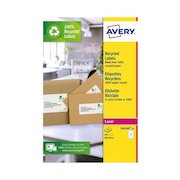 Avery Recycled Filing Label Lever Arch File 192x38mm 7 Per A4 Sheet White (Pack 105 Labels) LR4760-15
