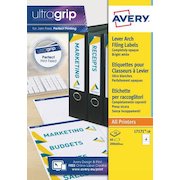 Avery Laser Filing Label Lever Arch File 200x60mm 4 Labels per Sheet White (Pack 40 Labels) L7171-10