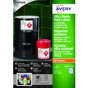 Avery Ultra Resistant Labels 38 x 21 mm Permanent 65 Labels Per Sheet 3250 Labels Per