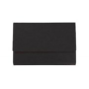 Exacompta Iderama Document Wallet Manilla Foolscap Half Flap 265gsm Black (Pack 10)