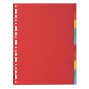 Exacompta Forever Recycled Divider 10 Part A4 220gsm Card Vivid Assorted Colours