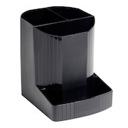 Exacompta ECOBlack Mini-Octo Recycled Pen Pot 3 Compartments