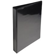ValueX Presentation Ring Binder PVC 2 D-Ring A4 25mm Rings Black (Pack 10)