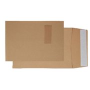 Blake Purely Packaging Pocket Gusset Envelope C4 Peel and Seal Window 25mm Gusset 130gsm Manilla (Pack 125)