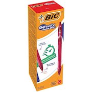 Bic Gel-ocity Quick Dry Gel Retractable Rollerball Pen 0.7mm Tip 0.3mm Line Red (Pack 12)