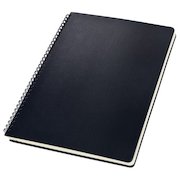 Sigel CONCEPTUM A4 Spiral Hard Cover Notepad 4 Hole Punched Ruled 160 Microperforated Pages Black CO821