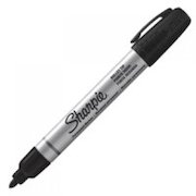 Sharpie Pro Metal Barrel Permanent Marker Bullet Tip 1.0mm Line Black (Pack 12)