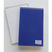 ValueX 127x200mm Wirebound Card Cover Reporters Shorthand Notebook Ruled 260 Pages Blue (Pack 10)