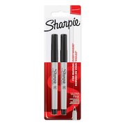 Sharpie Permanent Marker Ultra Fine Tip 0.5mm Line Black (Pack 2)