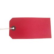 ValueX Reinforced Coloured Strung Tag 120x60mm Red (Pack 1000) T257810