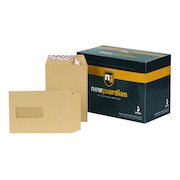New Guardian Pocket Envelope C5 Peel and Seal Window Power-Tac Easy Open 130gsm Manilla (Pack 250)
