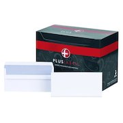 Plus Fabric Wallet Envelope DL Self Seal Plain 120gsm White (Pack 500)