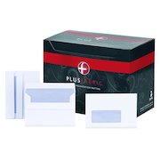 Plus Fabric Wallet Envelope C6 Self Seal Window 120gsm White (Pack 500)