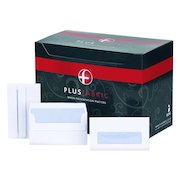 Plus Fabric Wallet Envelope 89x152mm Self Seal Window 120gsm White (Pack 500)