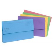 Exacompta Forever Document Wallet Manilla Foolscap Half Flap 290gsm Assorted (Pack 25) 211/5000Z