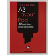 Goldline A3 Layout Pad Bank Paper 50gsm 80 Sheets White Paper GPL1A3Z
