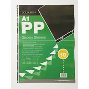 Goldline Polypropylene Display Sleeves A1 9 Holes 150 Micron Top Opening Clear (Pack 10) PDSA1Z