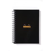 Rhodia A5 Wirebound Hard Cover Business Book A-Z Index Ruled 160 Pages Black (Pack 3)