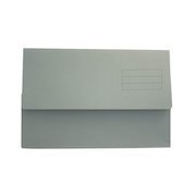 Guildhall Document Wallet Manilla Foolscap Half Flap 250gsm Green (Pack 50)