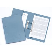 Exacompta Pocket Spring File Manilla Foolscap 285gsm Blue (Pack 25)