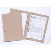 Exacompta Pocket Spring File Manilla Foolscap 285gsm Bluff (Pack 25)