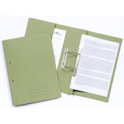 Exacompta Pocket Spring File Manilla Foolscap 285gsm Green (Pack 25)