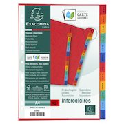 Exacompta Index Jan-Dec A4 225gsm Pressboard Assorted Colours
