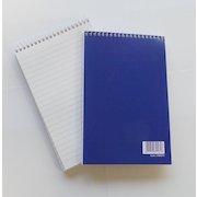 ValueX 127x200mm Wirebound Card Cover Reporters Shorthand Notebook Ruled 160 Pages Blue