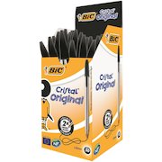 Bic Cristal Ballpoint Pen 1.0mm Tip 0.32mm Line Black (Pack 50)