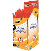 Bic Cristal Ballpoint Pen 1.0mm Tip 0.32mm Line Red (Pack 50)