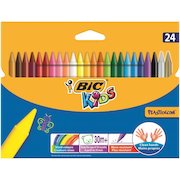 Bic Kids Plastidecor Hard Sharpenable Crayons Assorted Colours (Pack 24)