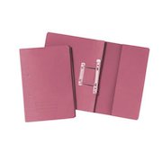 Exacompta Pocket Spring File Manilla Foolscap 285gsm Pink (Pack 25)
