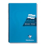 Clairefontaine Europa A4 Wirebound Card Cover Notebook Ruled 180 Pages Turquoise (Pack 5)