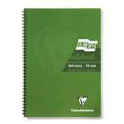 Clairefontaine Europa A5 Wirebound Card Cover Notebook Ruled 180 Pages Green (Pack 5)