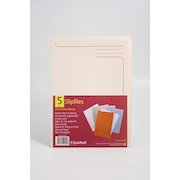 Guildhall Slipfile Manilla A4 Open 2 Sides 230gsm Assorted Colours (Pack 50)