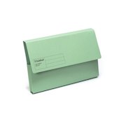 Guildhall Blue Angel Document Wallet Manilla Foolscap Half Flap 285gsm Green (Pack 50)