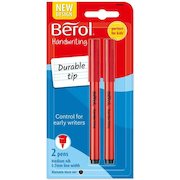 Berol Handwriting Pen 0.6mm Line Black (Pack 2)