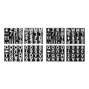 Bi-Office Magnetic Letters Numbers and Symbols 19mm White on Black CAR0802