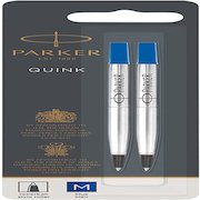 Parker Quink Rollerball Refill for Rollerball Pens Medium Blue (Pack 2) 1950327