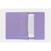 Forever Spring Pocket Transfer File Manilla Foolscap 300gsm Purple (Pack 25)