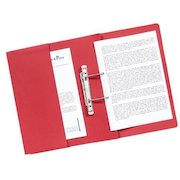 Forever Spring Pocket Transfer File Manilla Foolscap 300gsm Red (Pack 25)