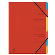 Exacompta Multipart File Manilla A4 7 Part 355gsm Red