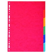 Exacompta Forever Recycled Divider 6 Part A4 220gsm Card Vivid Assorted Colours