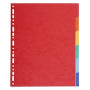 Exacompta Forever Recycled Divider 6 Part A4 Extra Wide 220gsm Card Vivid Assorted Colours