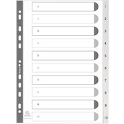 Exacompta Index 1-10 A4 120 Micron Polypropylene White