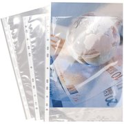 Exacompta Multi Punched Pocket Polypropylene A4 90 Micron Top Opening Clear (Pack 50)