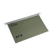 Rexel Multifile A4 Suspension File Manilla 15mm V Base Green (Pack 50) 78617