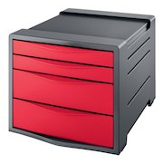 Rexel Choices Drawer Cabinet (Grey/Red) 2115610