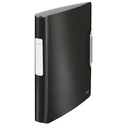 Leitz Active Style SoftClick Ring Binder Polypropylene 4 D-Ring A4 30mm Rings Black (Pack 5) 42450094